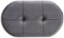 Simone Mid-Century Modern Grey Velvet Fabric Upholstered Wood Ottoman