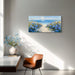 Coastal Landscape Large Wall Art for Living Room, Beach Sunrise Canvas Prints, Nature Blue Florals Ocean Paintings Modern Farmhouse Decor, Bedroom Kitchen Bathroom Office Home Decor 20"X40"