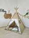 Olive Green Teepee Tent for Kids | Toddler Playhouse with Neutral Teepee Design | Indoor Playzone for Boys & Girls