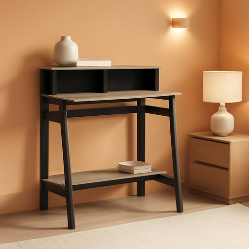 Simplistic a Frame Computer Desk, Black/French Oak Grey