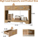 Fluted Console Table with Drawers, 47" Narrow Entryway Table with 3 Drawers and Open Storage Shelf, Long Sofa Tables Modern behind Couch Tables for Living Room, Foyer and Hallway