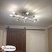Brushed Nickel 8Light Semi Flush Ceiling Chandelier