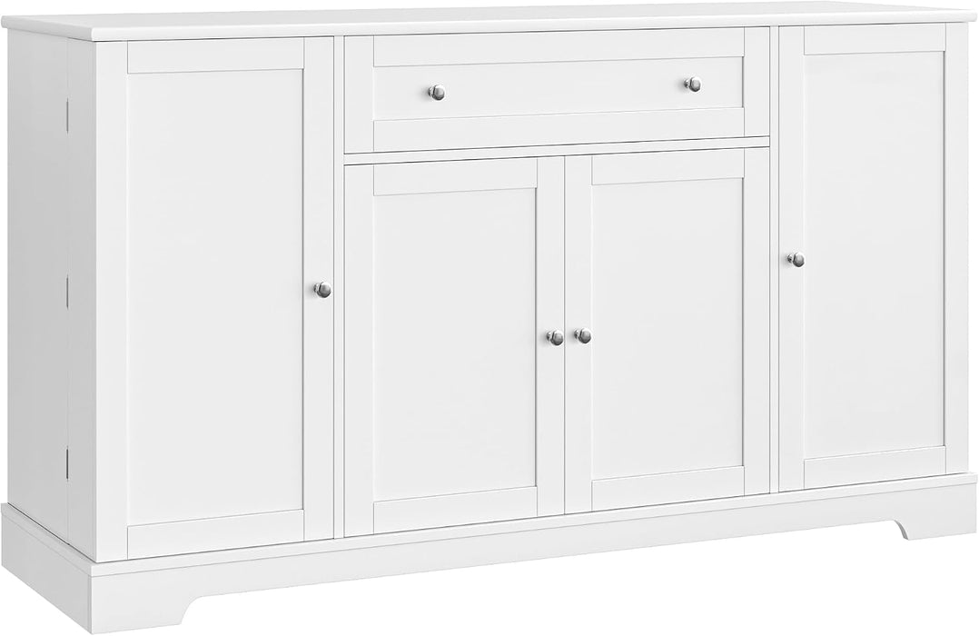 White Buffet Cabinet With Expansive Storage Drawers