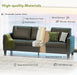 Black SeventyThreeInch ThreeSeater Sofa For Living Room