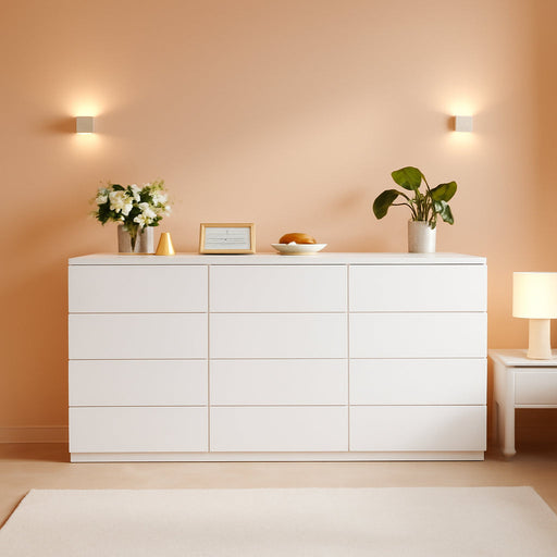 White 5-Drawer Dresser with Large Space