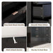 Modern 6 Drawer Dresser for Bedroom, Dresser Chest of Drawer with Large Drawers & Golden Handles, Wooden Dressers Drawer Storage Unit for Bedroom, Living Room, Closet (Black)