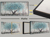 Framed Teal TreeOfLife CanvasArtwork Wall Art 58x29