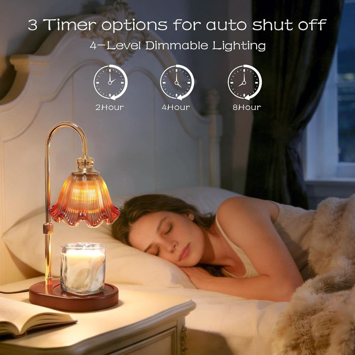 Candle Warmer Lamp with Timer Dimmable: Birthday Gifts for Women & Christmas Decorations for Home– Candle Lamp Gifts for Mom - White Elephant Gifts Useful