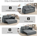SixtyThreeInch Pullout Velvet SofaBed PremiumEdition