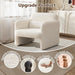 33.9'' Upgrade Lambswool Fabric Accent Chair with Arms, Modern Single Sofa Chair Armchair Upholstered Comfy Reading Arm Chair for Bedroom, Living Room