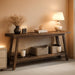 70.86-Inch Console Table for Entyrway, Farmhouse 2-Tier Entry Entrance Table, Narrow Long Sofa Table behind Couch, Rustic Brown