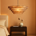 Large Chandelier, 48" Gold Chandelier for Dining Room, 8-Light round Drum Kitchen Island Hanging Light Fixture Perfect for Living Room, Bedroom