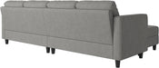 Light Gray U-Shaped Sectional Sofa with Chaise