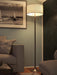 Stowe Floor Lamp with Antique Brass Finish, Modern Style, 61" Height, 19" Width, 19" Depth