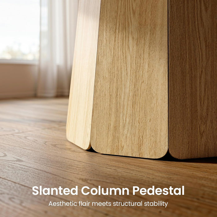 43 Inch Circular Dining Table With SolidWoodPedestal