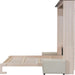 Queen Size Murphy Wallbed Beige With ConvertibleSofaLED