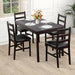 Kitchen Table Set 5 Piece Dining Table Set Sturdy Wooden Square Table and Chair Breakfast Table Set for 4 Person, Small Dining Room Table Set for Restaurant Home Kitchen Living Room, Brown