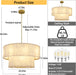 Alabaster Chandelier,D32In Spanish Marble round Alabaster Chandelier 2 Tiers,Modern Living Room Alabaster Chandeliers, Adjustable Gold Chandeliers for Dining Room,Bedroom,Bathroom,Entryway