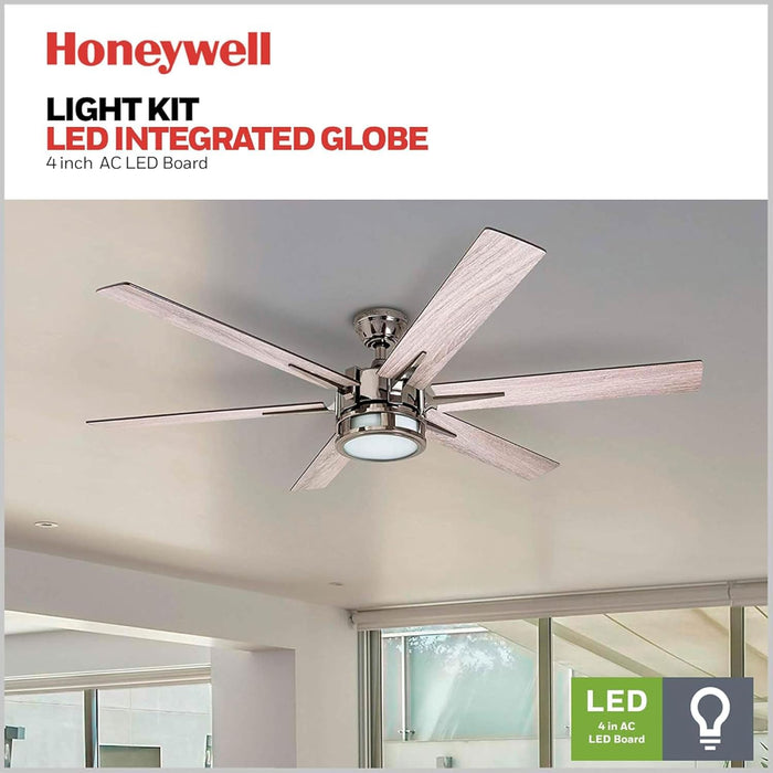 Ceiling Fans Kaliza Modern 56 Inch Ceiling Fan with Light, Remote Control Fan, LED Indoor Fan with 6 Blades, Black Pine and Pewter Blade Finish Options, Matte Nickel (51626-01)