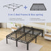 Full Size Metal Platform Bed Frame, 22 Inch Dual-Layer Heavy Duty Base