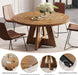 Farmhouse Dining Table, 47 Inch round Dinner Table for 4, Rustic round Dining Room Table for Home Dining Room Living Room (Wood)