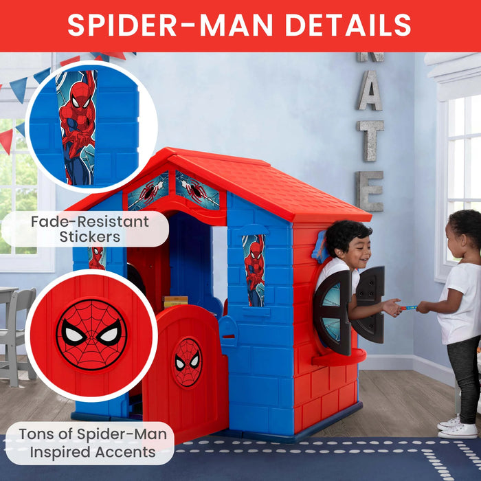 Marvel Spider-Man Plastic Indoor/Outdoor Playhouse with Easy Assembly by , Blue/Red