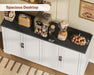 63'' Buffet Cabinet with Storage & 2 Adjustable Shelves, Modern Sideboard Cabinet with 4 Doors, Coffee Bar Cabinet, White