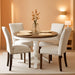 Upholstered Dining Chairs Set of 4, Parsons Style Linen Beige Accent Chairs with High Back, for round Kitchen Table or Small Dining Room – Comfortable & Stylish