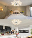 Modern White Compact Ceiling Fan With Dimmable Lighting