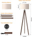Wood Tripod Floor Lamp, Mid Century Standing Lamp, Modern Design Studying Light for Living Room, Bedroom, Study Room and Office, Flaxen Lamp Shade with E26 Base Dark Brown