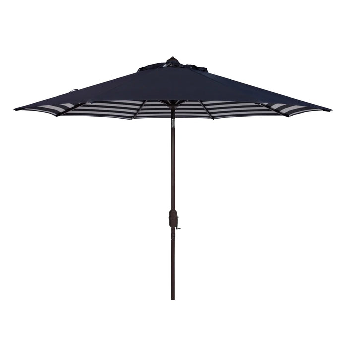 Outdoor Collection Athens inside Out Striped 9-Foot Umbrella Navy/White