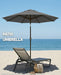 Patiokingdom Auto-Tilt 9FT Patio Umbrella Outdoor with 8 Sturdy Fiberglass Ribs,Market Table Umbrella for Pool,Backyard,Deck and Garden