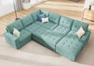 Sectional Sleeper Sofa Bed With Integrated Storage