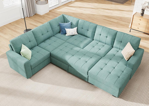Sectional Sleeper Sofa Bed With Integrated Storage