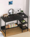 Computer Desk - 47” Gaming Desk, Home Office Desk with Storage, Small Desk with Monitor Stand, Storage Space-Savor, Modern Table, Black