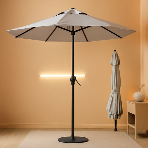 10FT Patio Umbrella, Outdoor Umbrella with Push Button Tilt and Crank, 8 Sturdy Ribs, UV Protection & Waterproof Market Umbrella for Pool, Backyard, Beach,Deck