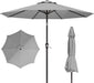 10FT Patio Umbrella, Outdoor Umbrella with Push Button Tilt and Crank, 8 Sturdy Ribs, UV Protection & Waterproof Market Umbrella for Pool, Backyard, Beach,Deck