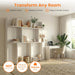 White Queen Murphy Bed With IntegratedStorageShelf