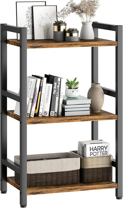 Narrow Bookshelf With Industrial Grade Steel Construction