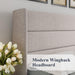 Full Size Lift up Storage Bed, Modern Wingback Headboard, Hydraulic Support, No Box Spring Needed, Light Beige