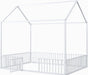 Premium PowderCoated Metal Montessori Floor Bed White