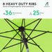 9FT Outdoor Patio Umbrella, Market Umbrella, Apple Green