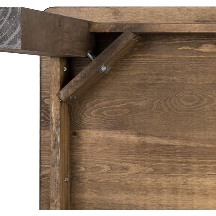 Rustic Solid Pine Farm Dining Table in Antique Finish