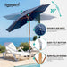 9FT/10FT Bamboo Patio Umbrella, UPF50+ Outdoor Table Umbrella