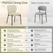 4" Modern Dining Chairs Set of 4, Beige Leather
