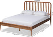 Neilan Modern and Contemporary Walnut Brown Finished Wood Queen Size Platform Bed