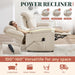 77" Power Reclining Sofa, Recliner Couch for Living Room, Beige
