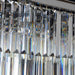Chrome Rectangle Crystal Pendant Light 39.4Inch Chandelier