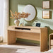 63" Curved Edge Home Office Desk, Modern Computer Desk, Natural