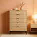 5 Drawers Dresser, 49.2’’ Tall Modern Chest of Drawers for Bedroom, Large Closet Dressers with Drawers, Wooden Drawer Dresser for Bedroom, Living Room, Hallway